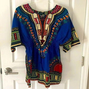 Love J boho ethnic colorful top size large